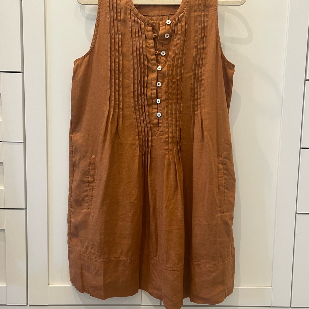 Quince Sleeveless Button-Front Dress